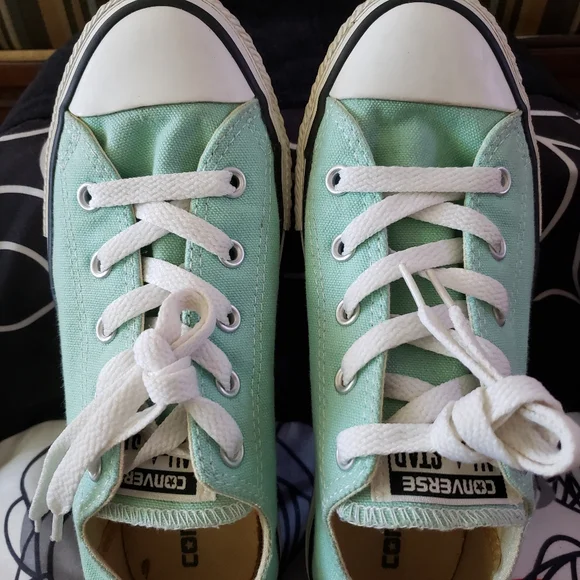 EUC Converse CTAS mint green (Youth size 2) kicks - Picture 5 of 7